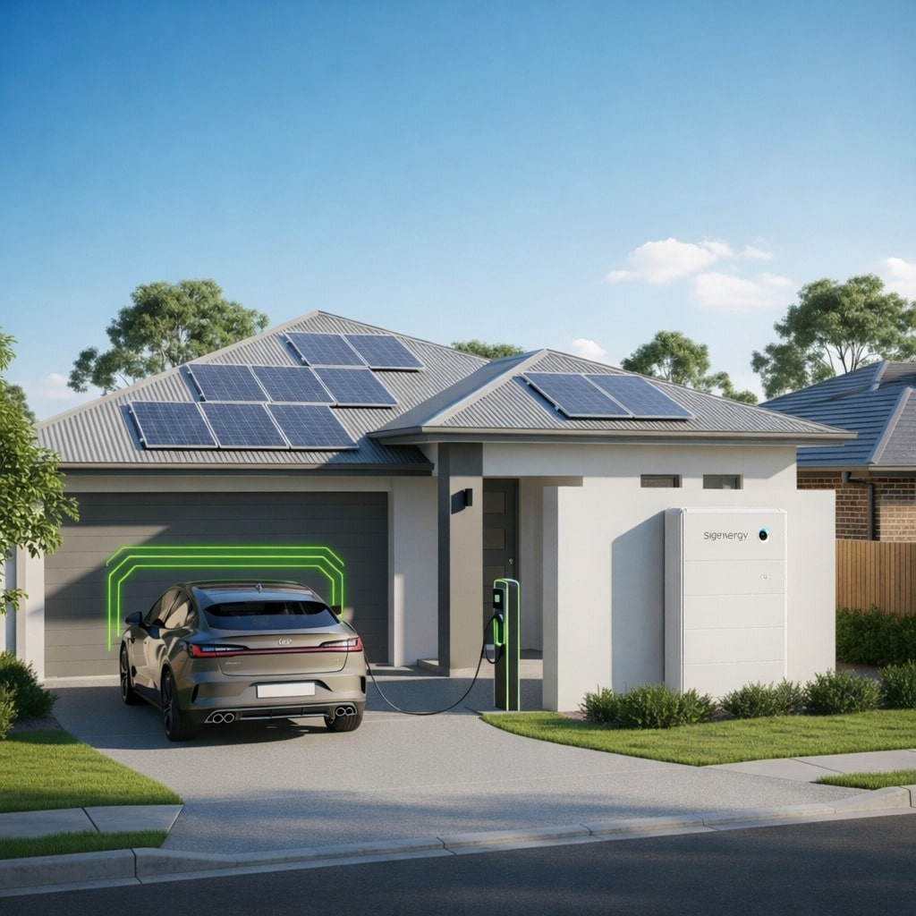 solar battery EV charging Australia