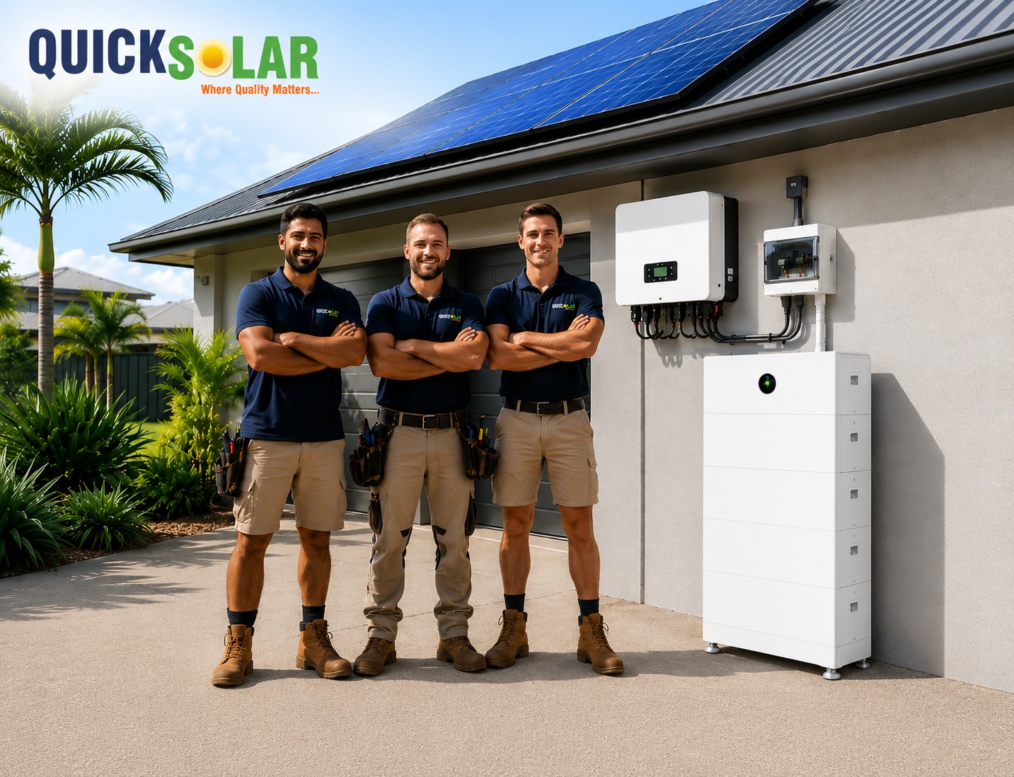 GoodWe battery and solar panel installation