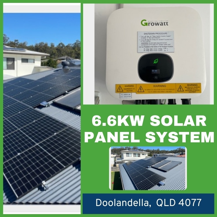 6.6 KW Solar Panels Doolandella, QLD