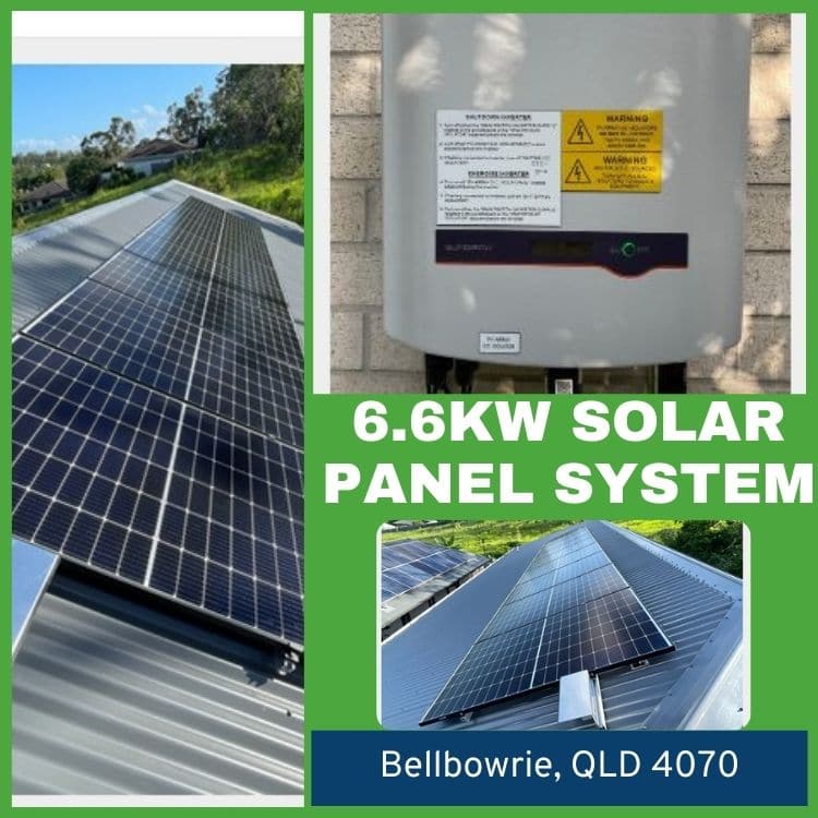 6.6KW Solar Panel System Bellbowrie, QLD
