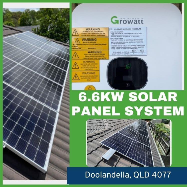 6.6KW Solar Panel System Doolandella, QLD