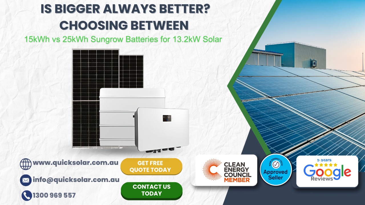 Is Bigger Always Better? Choosing Between 15kWh vs 25kWh Sungrow Batteries for 13.2kW Solar
