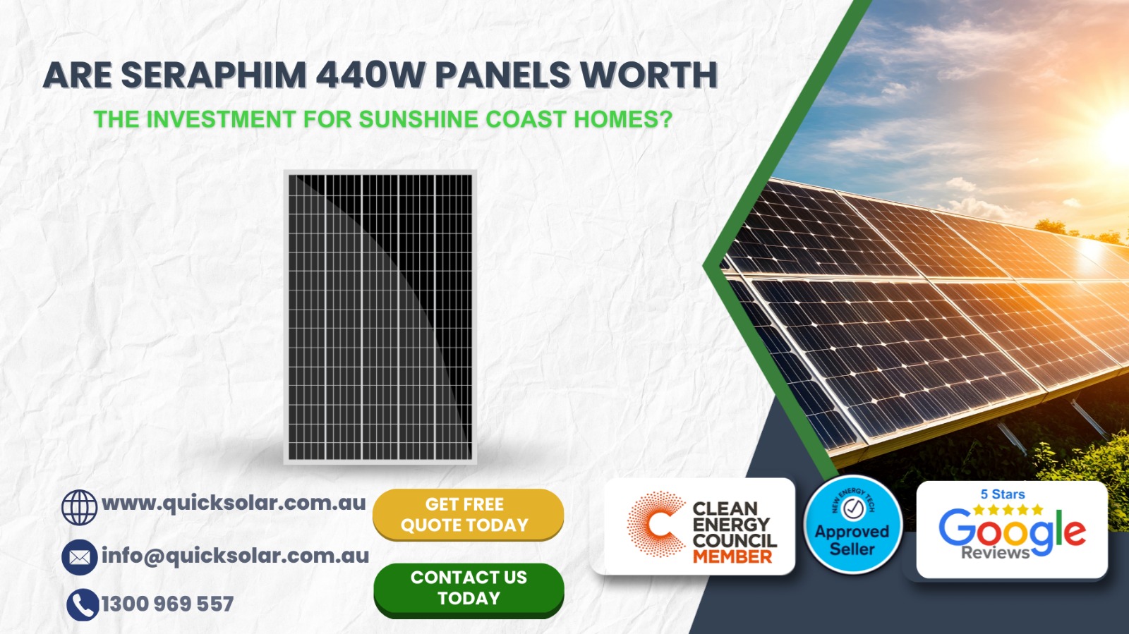 Are Seraphim 440W Panels Worth the Investment for Sunshine Coast Homes?